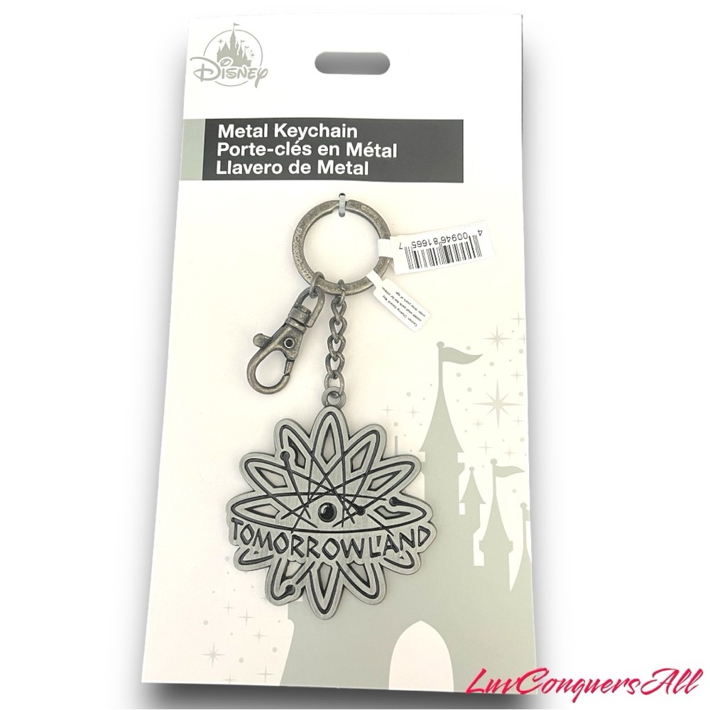 Disney Parks Metal Tomorrowland Keychain Bag Charm Clip
